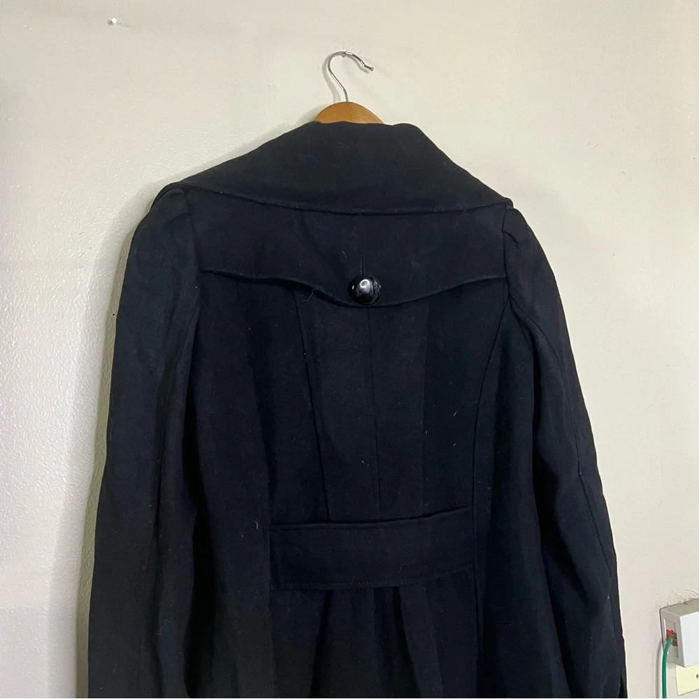 Guess Classic Black Pea Coat - Picture 6 of 14